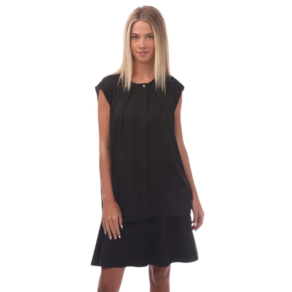 Black - Front - Boss Womens-Ladies Silk Sleeveless Blouse