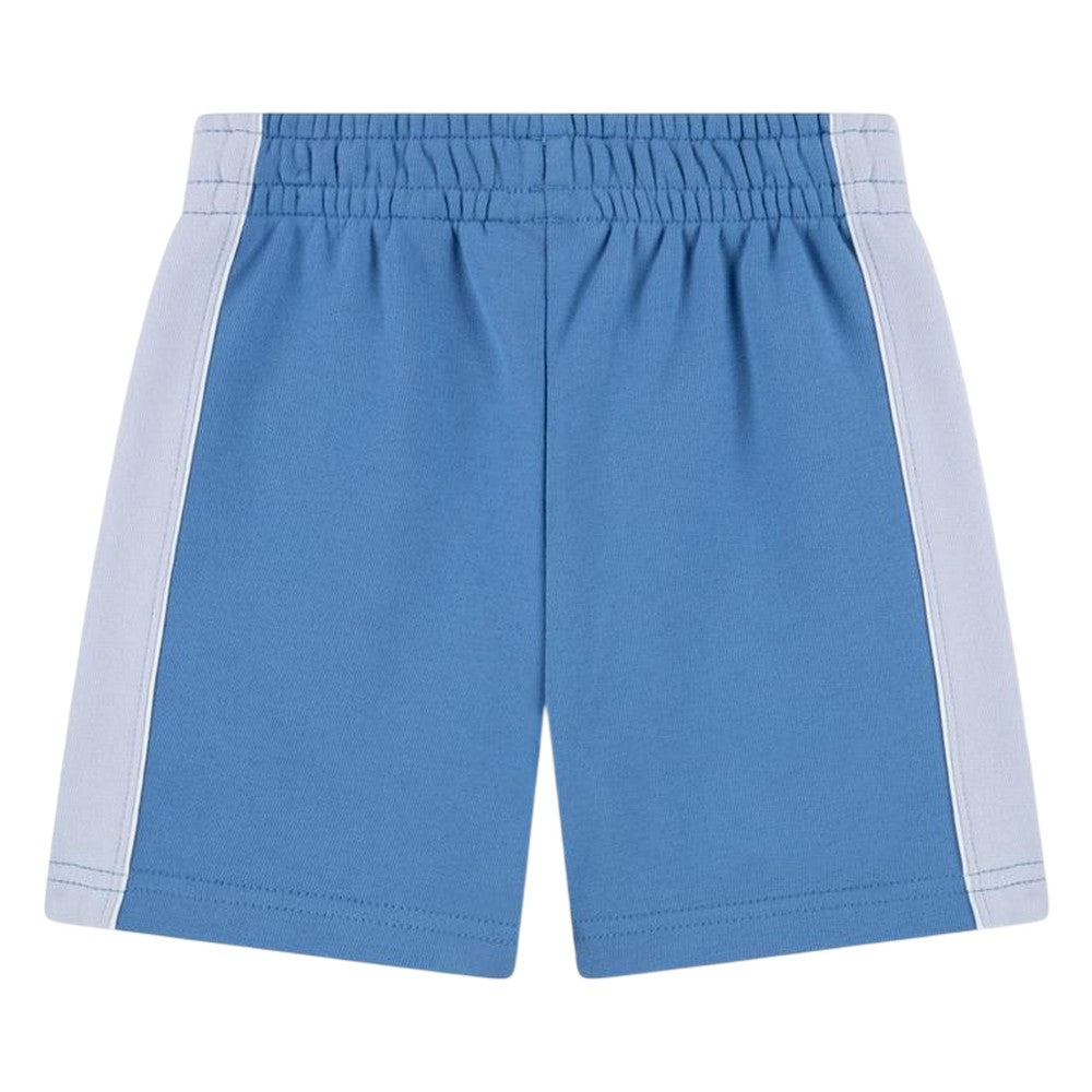 Blue - Back - Lacoste Childrens-Kids Fleece Colour Block Shorts
