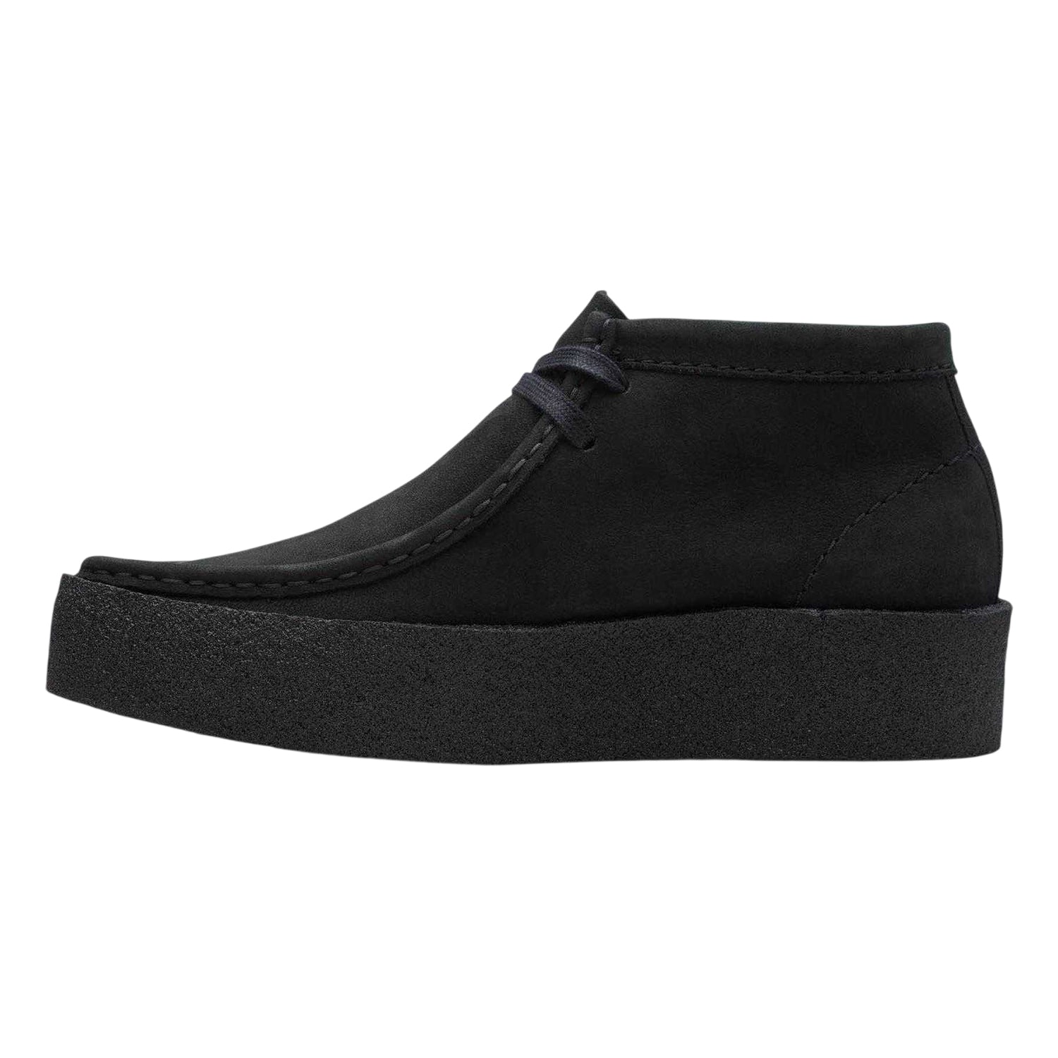 Black - Back - Clarks Mens Wallabee Nubuck Boots