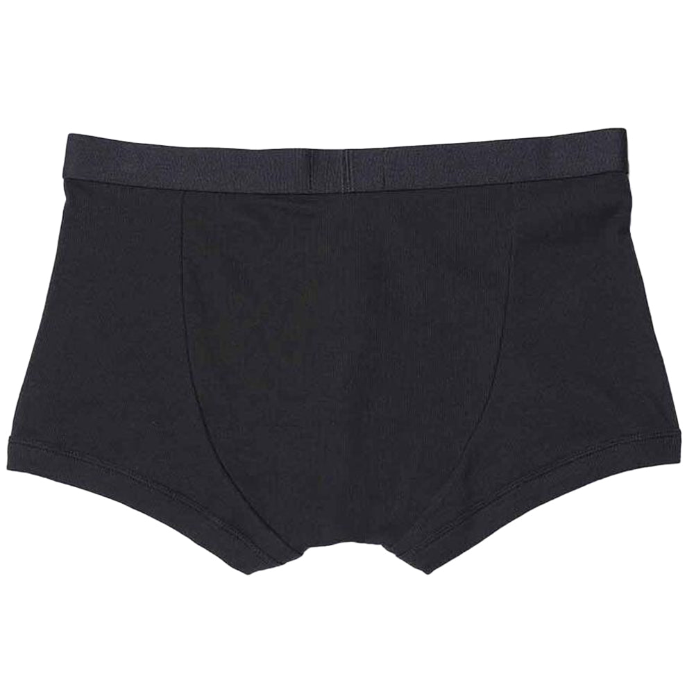 Black - Back - Emporio Armani Mens Cotton Ribbed Boxer Shorts (Pack of 2)
