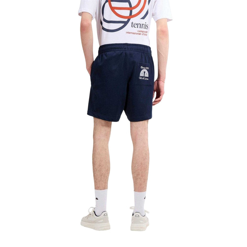 Navy - Back - Ellesse Mens Fleece Sweat Shorts
