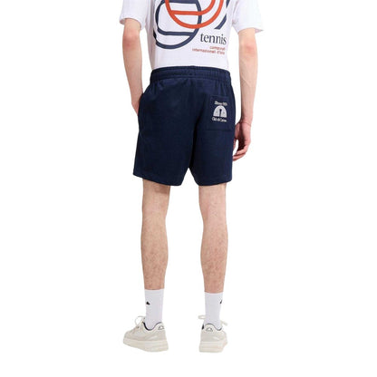 Navy - Back - Ellesse Mens Fleece Sweat Shorts