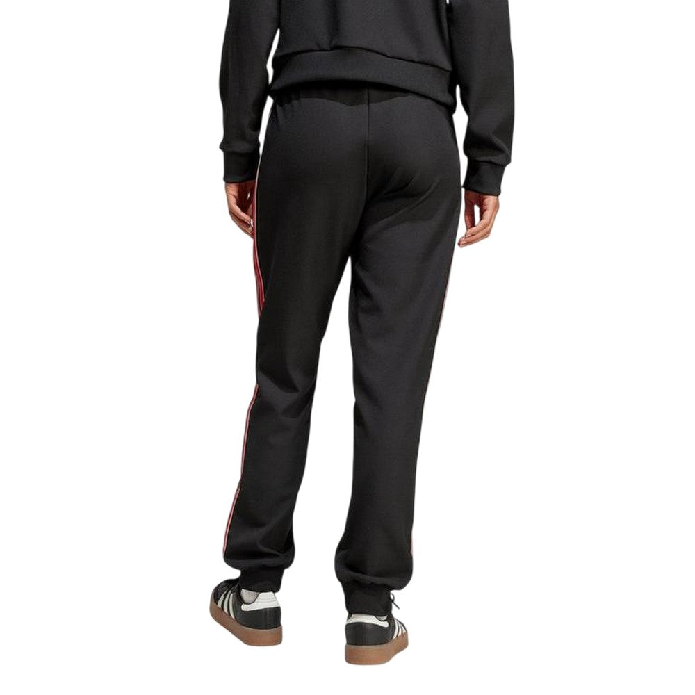 Black - Back - Adidas Womens-Ladies Terrace Icons Manchester United FC Tracksuit Bottoms