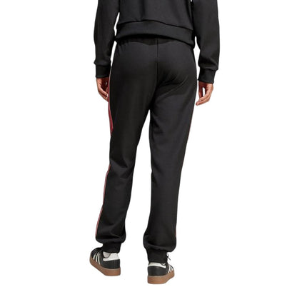 Black - Back - Adidas Womens-Ladies Terrace Icons Manchester United FC Tracksuit Bottoms