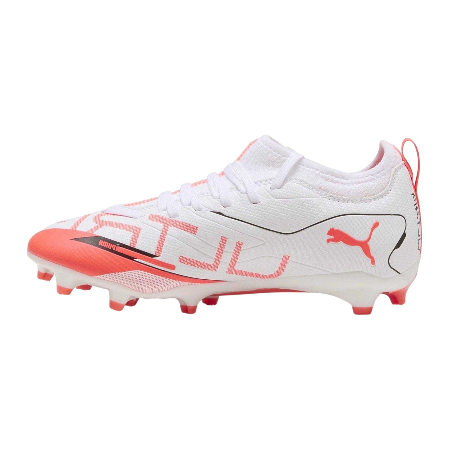 White-Red - Back - Puma Childrens-Kids Ultra 5 Match Football Boots