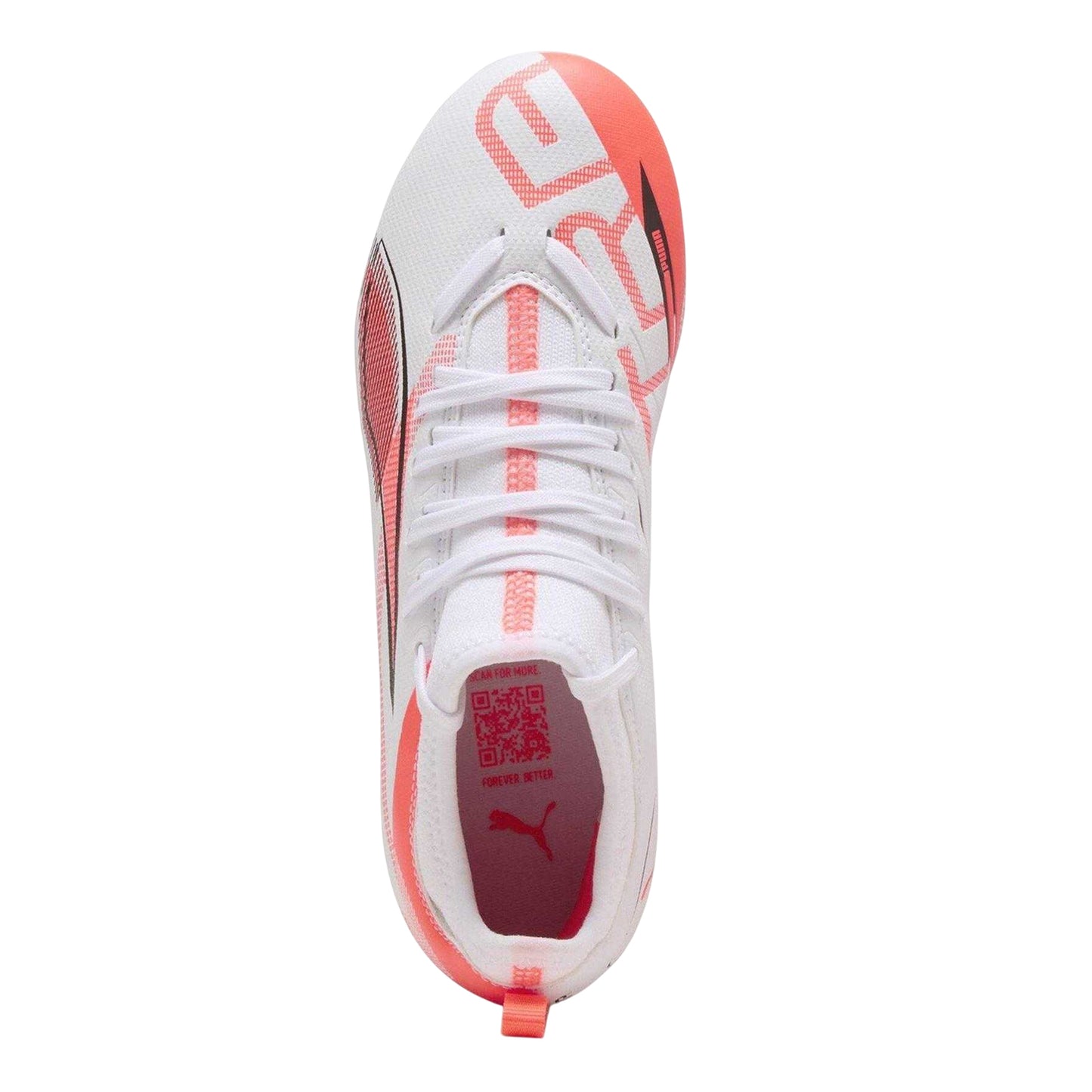 White-Red - Side - Puma Childrens-Kids Ultra 5 Match Football Boots