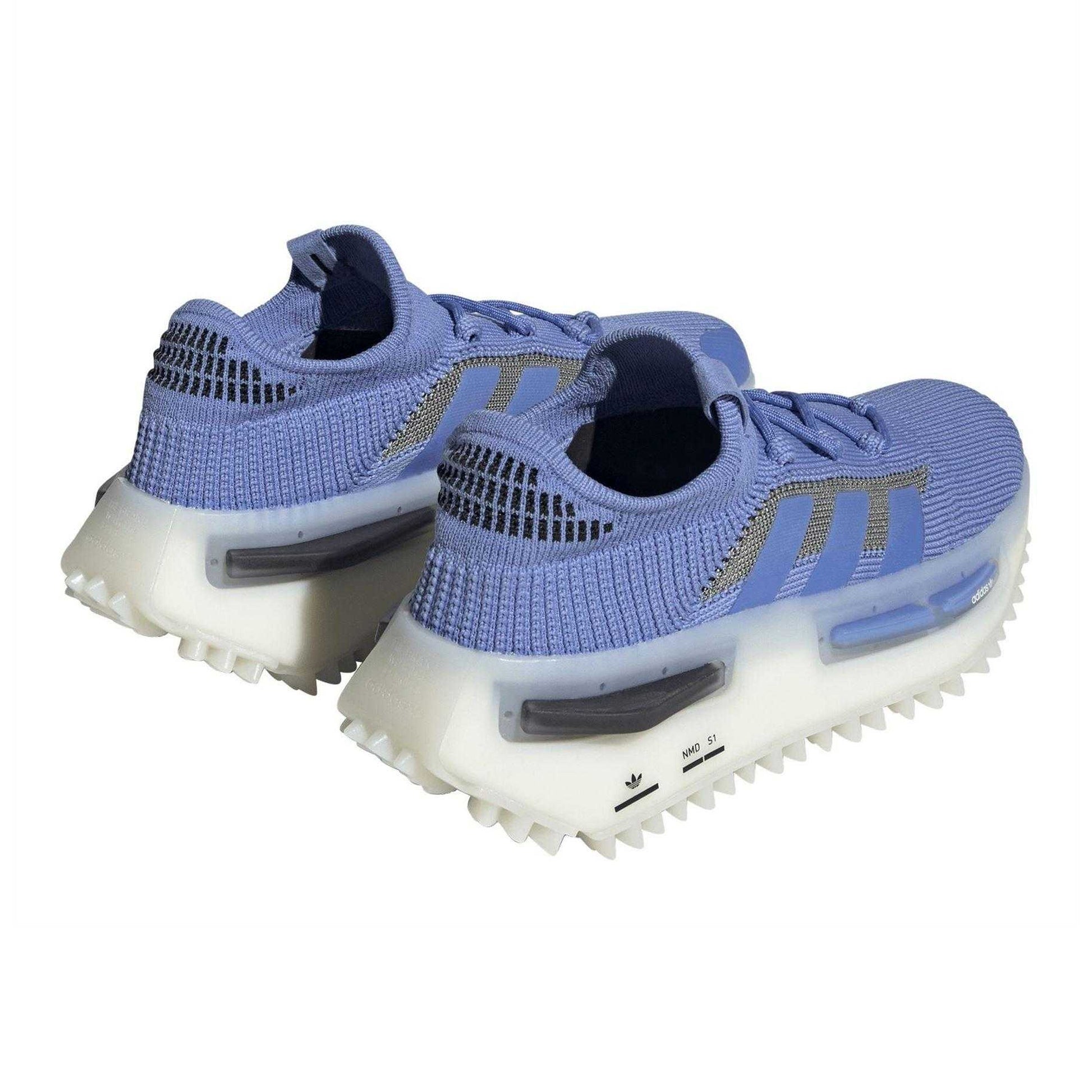 Blue - Back - Adidas Womens-Ladies Nmd S1 Knitted Trainers