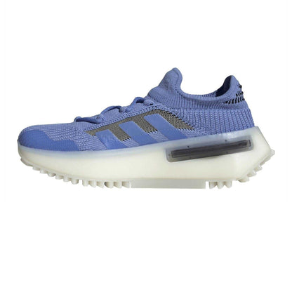 Blue - Side - Adidas Womens-Ladies Nmd S1 Knitted Trainers