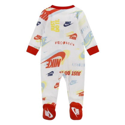 White - Back - Nike Baby Active Joy Logo Long-Sleeved Sleepsuit