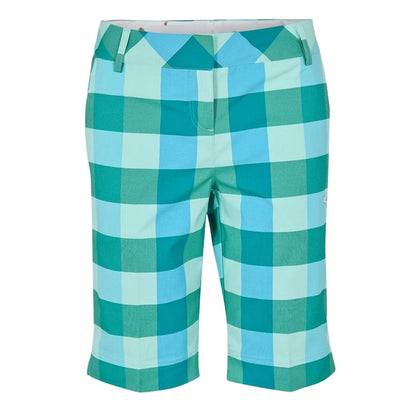 Blue - Front - Puma Womens-Ladies Tech Plaid Golf Shorts
