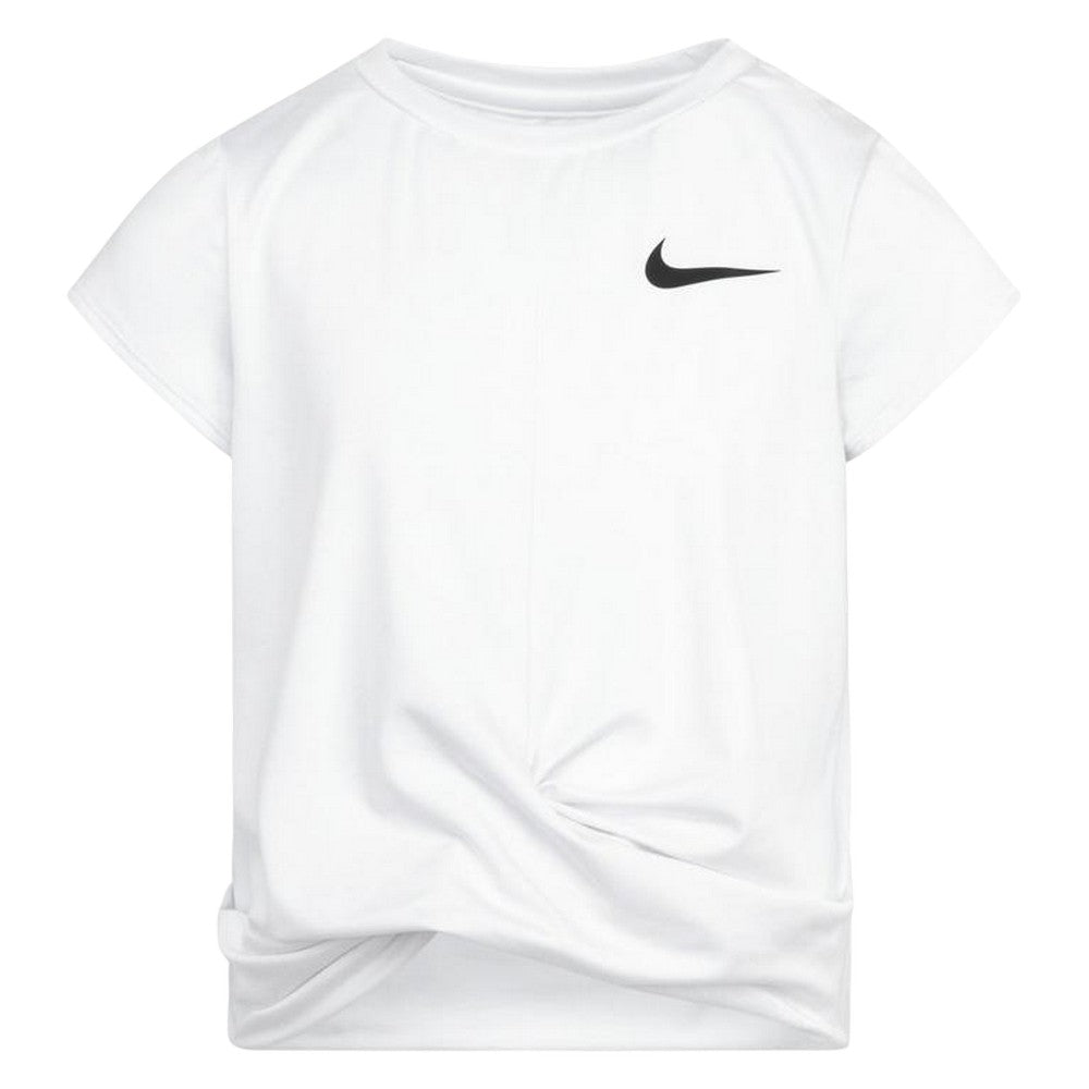 White - Front - Nike Childrens-Kids All Day Play Twist T-Shirt