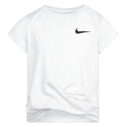 White - Front - Nike Childrens-Kids All Day Play Twist T-Shirt