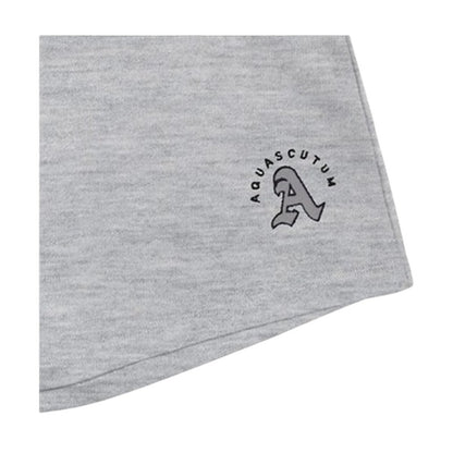 Grey - Side - Aquascutum Mens Fleece Shorts