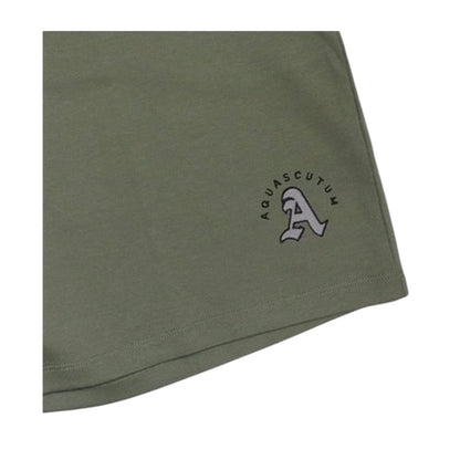 Military Green - Side - Aquascutum Mens Fleece Shorts