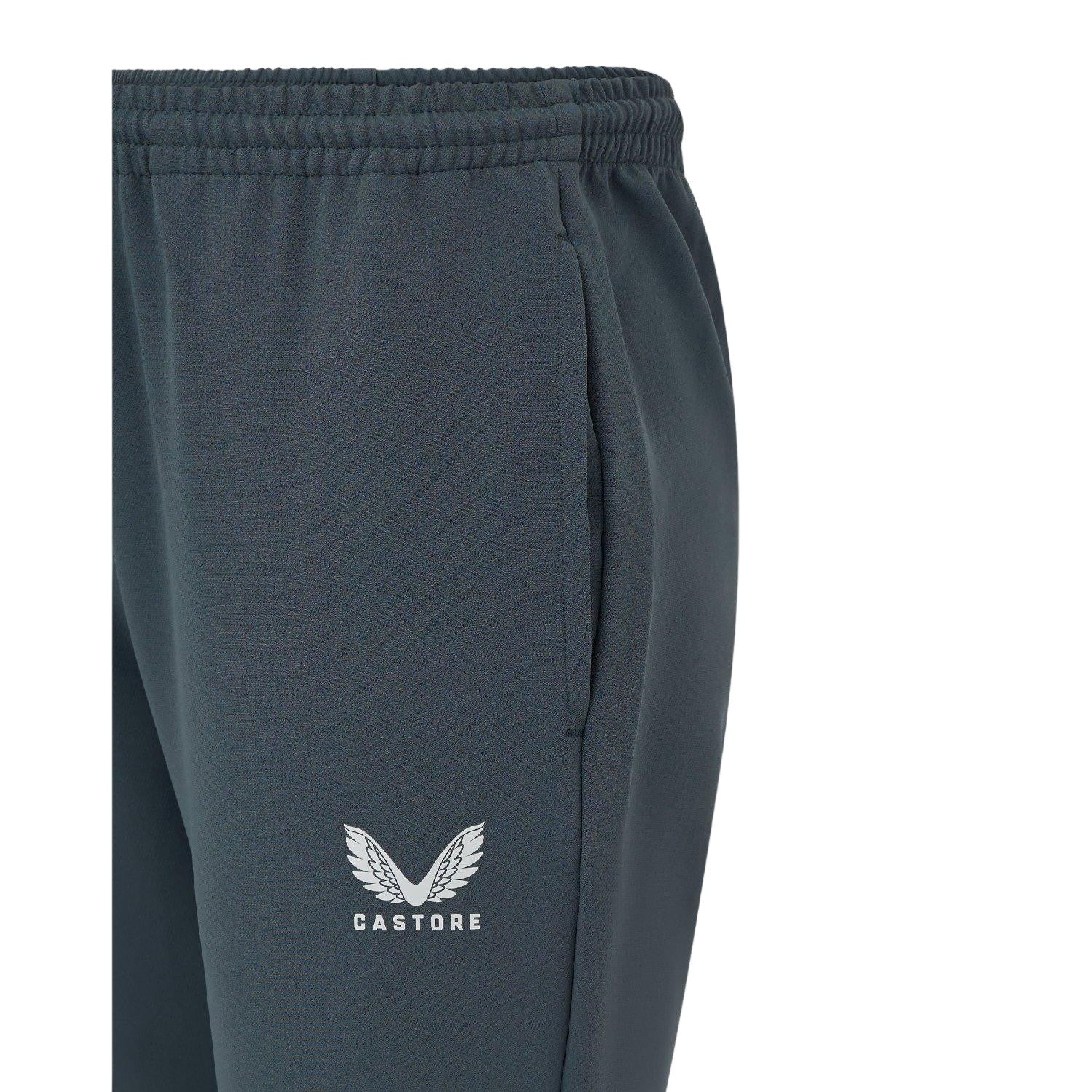 Dark Slate - Side - Castore Childrens-Kids Slim Jogging Bottoms
