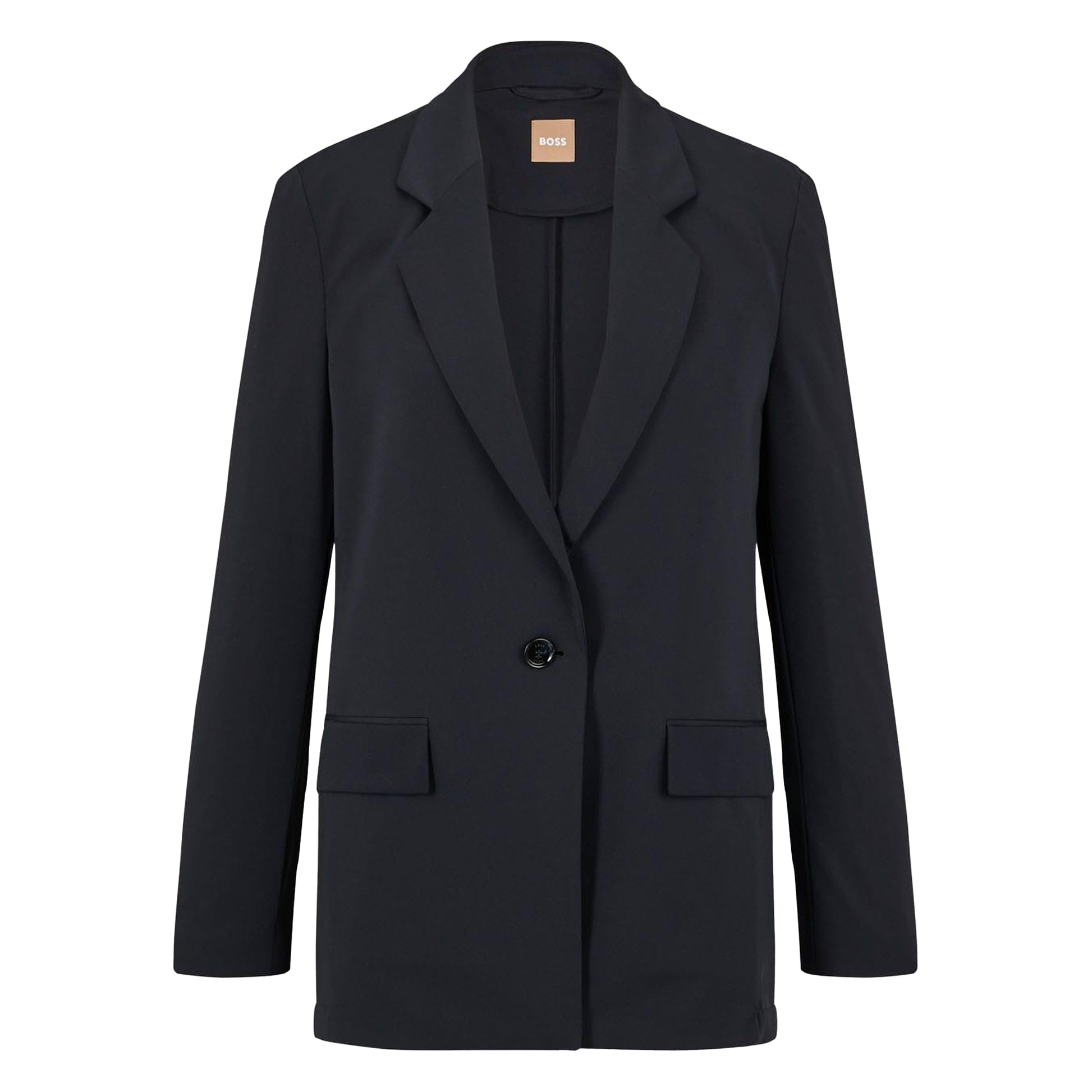 Black - Front - Boss Womens-Ladies Jernara1 Blazer