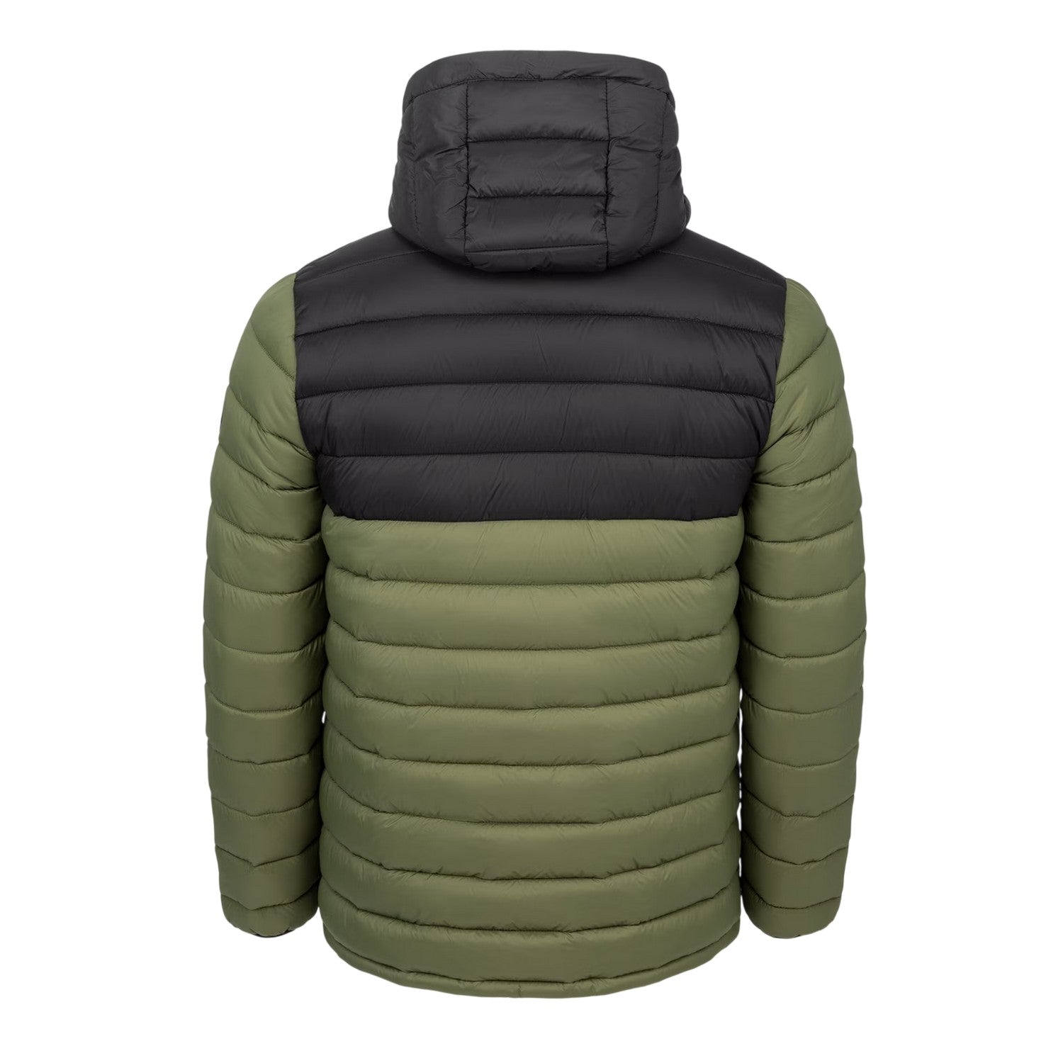 Khaki Green - Back - SoulCal Mens Micro Quilted Hooded Jacket