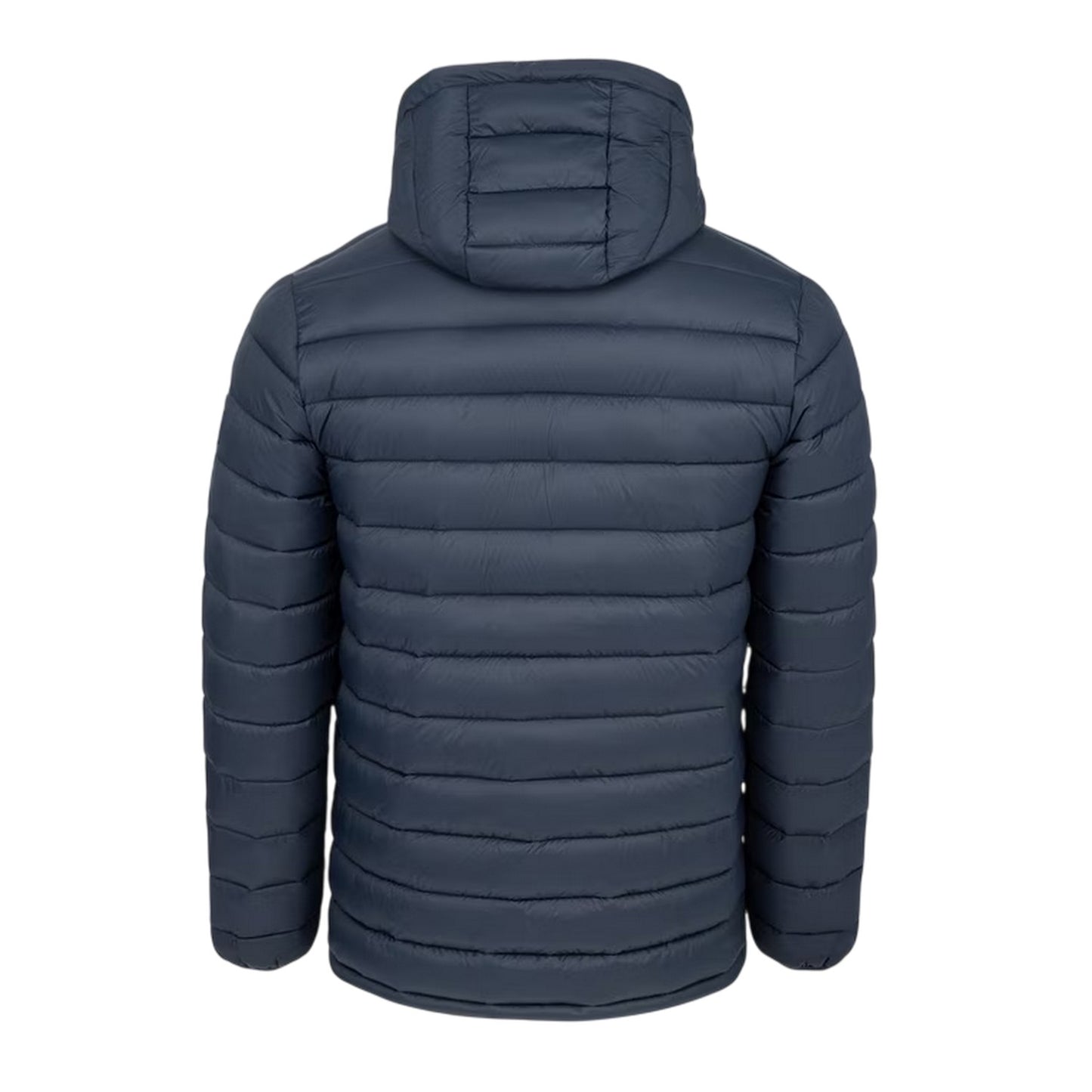 Navy - Back - SoulCal Mens Micro Quilted Hooded Jacket