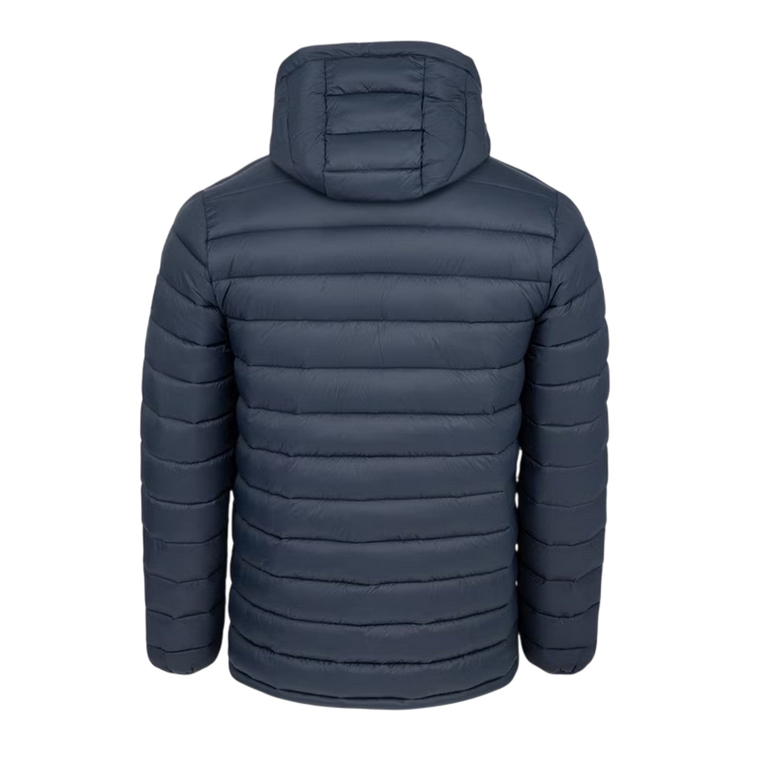 Navy - Back - SoulCal Mens Micro Quilted Hooded Jacket