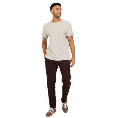 Chocolate - Lifestyle - Brave Soul Mens Fleece Open Hem Straight Leg Jogging Bottoms