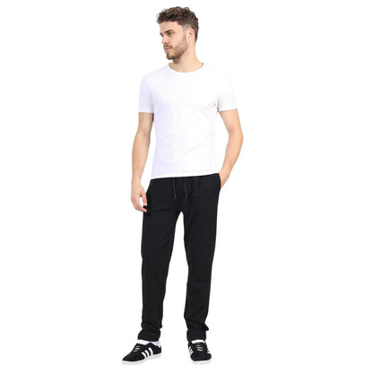 Jet Black - Lifestyle - Brave Soul Mens Fleece Open Hem Straight Leg Jogging Bottoms