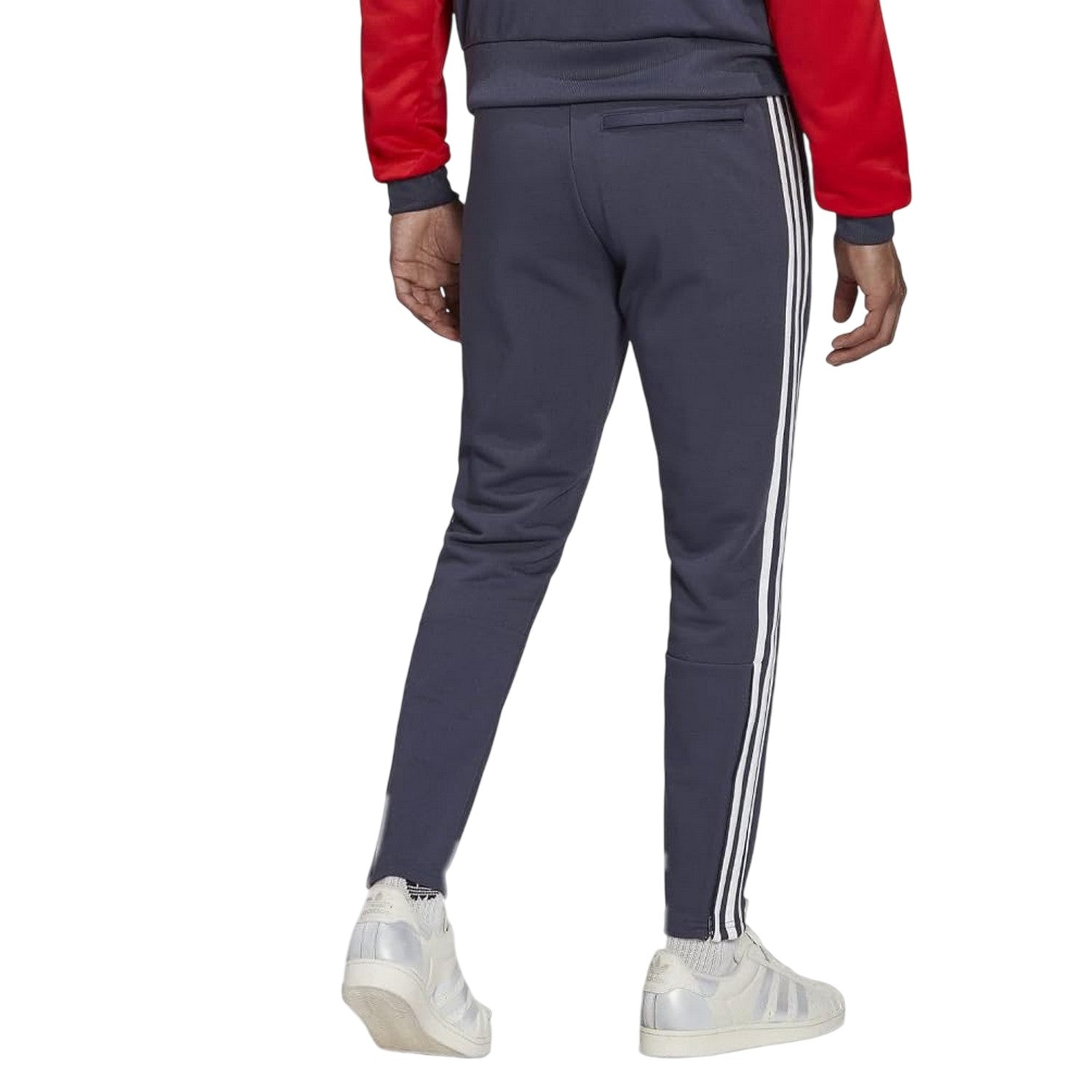 Shadow Blue - Back - FC Bayern Munich Mens Adidas Tracksuit Bottoms