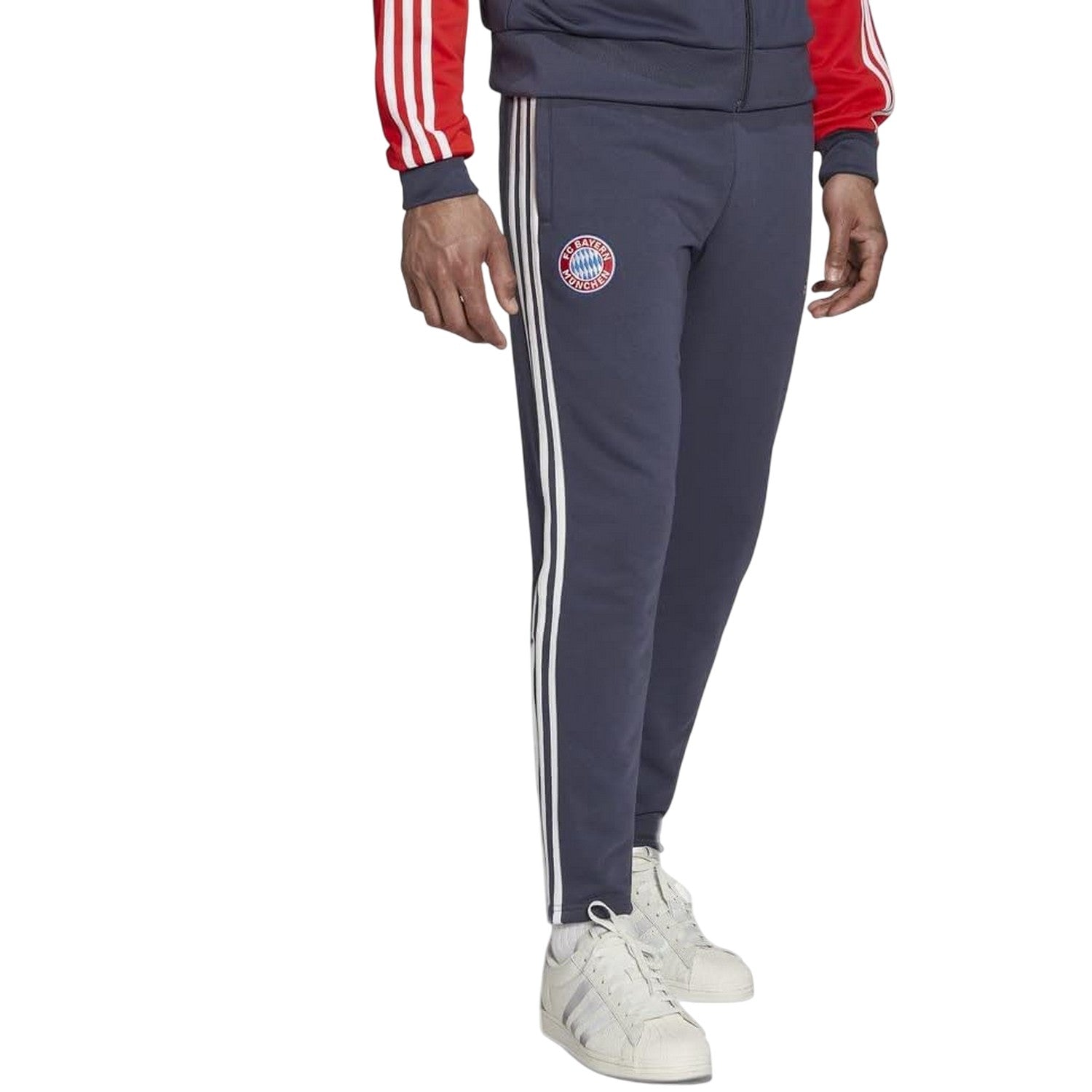Shadow Blue - Lifestyle - FC Bayern Munich Mens Adidas Tracksuit Bottoms