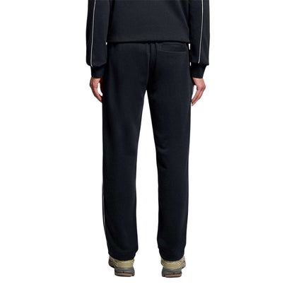Dark Navy - Back - Lyle & Scott Mens Open Hem Tracksuit Bottoms