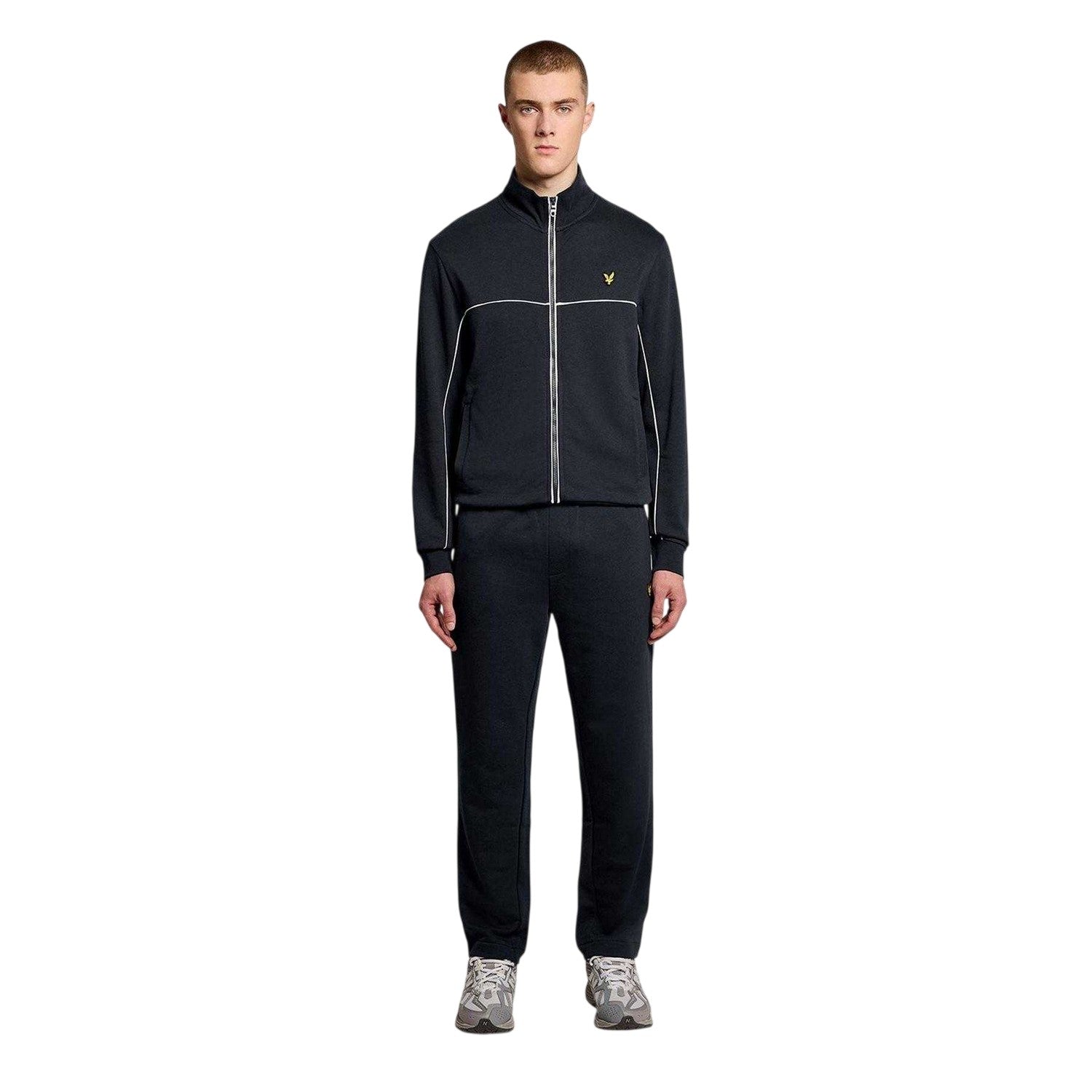 Dark Navy - Lifestyle - Lyle & Scott Mens Open Hem Tracksuit Bottoms
