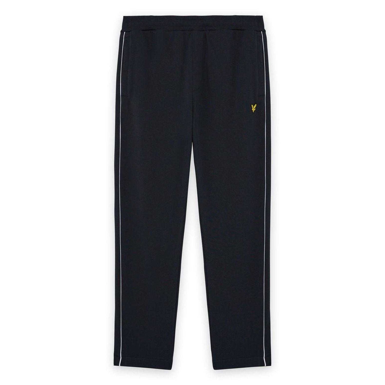 Dark Navy - Front - Lyle & Scott Mens Open Hem Tracksuit Bottoms