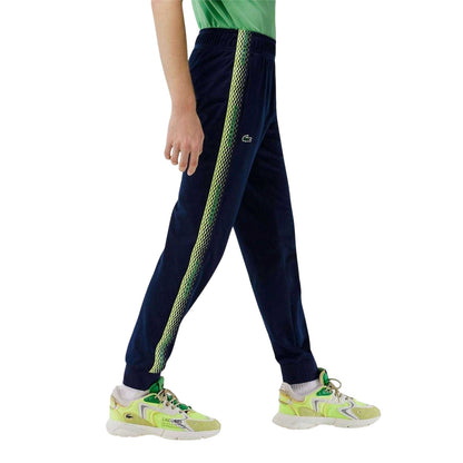 Navy Blue - Side - Lacoste Mens Logo Tapered Tennis Tracksuit Bottoms