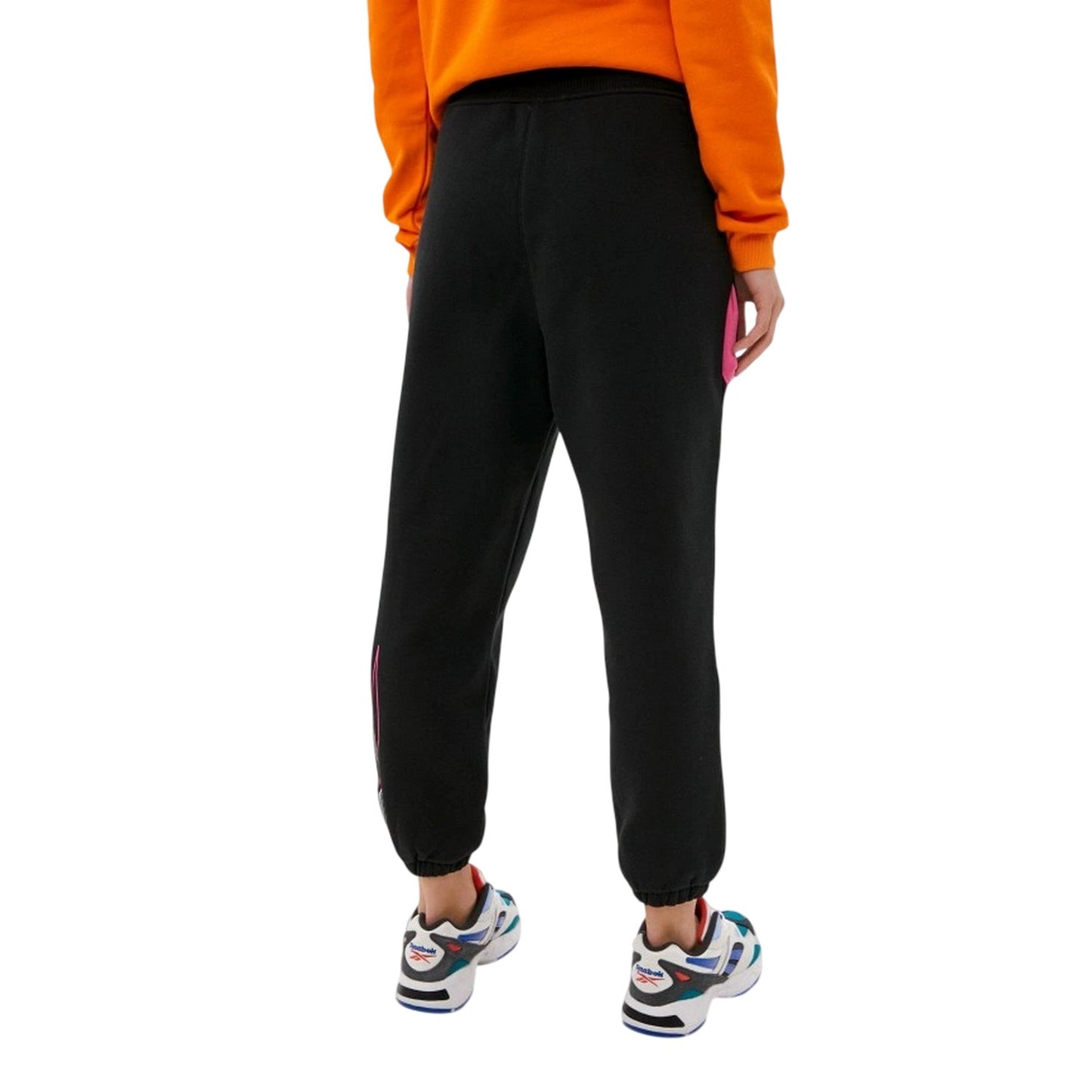 Black - Back - Reebok Womens-Ladies Logo Jogging Bottoms