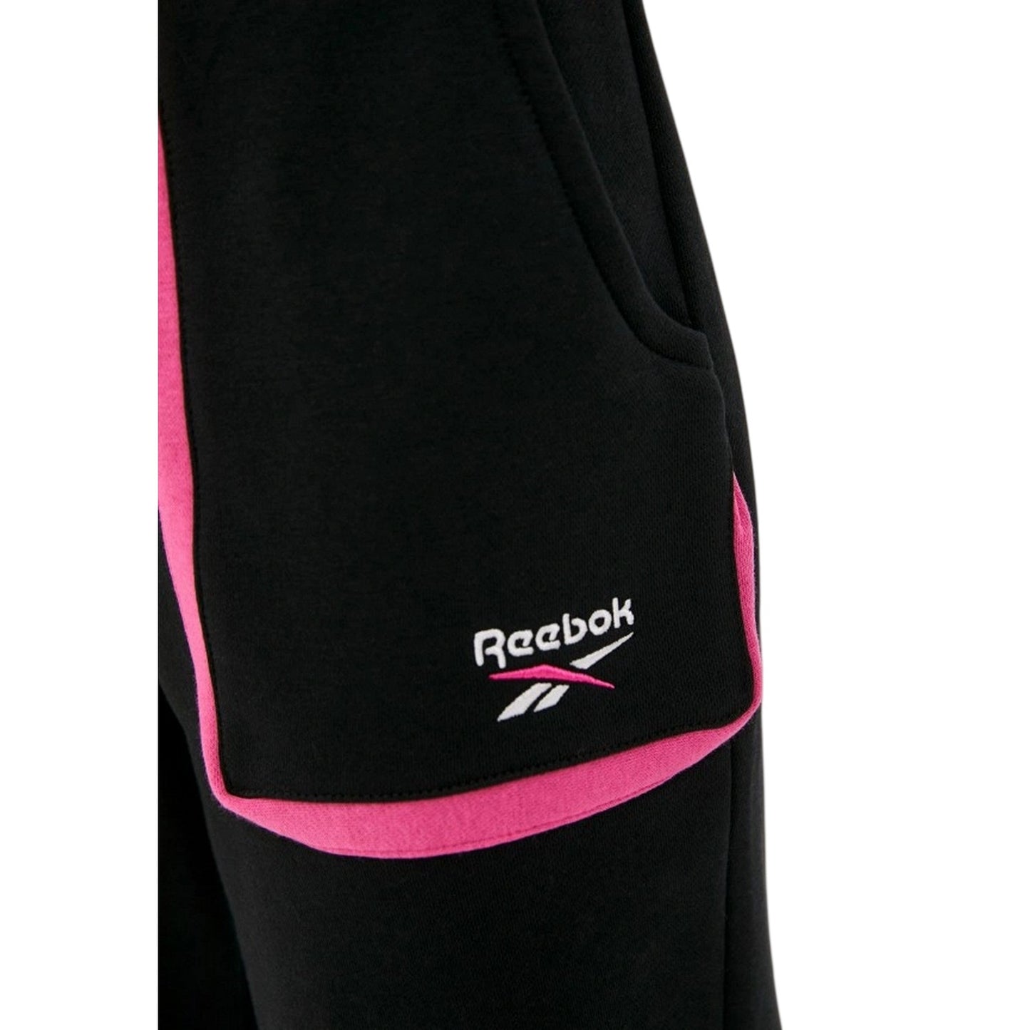 Black - Side - Reebok Womens-Ladies Logo Jogging Bottoms