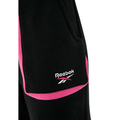 Black - Side - Reebok Womens-Ladies Logo Jogging Bottoms