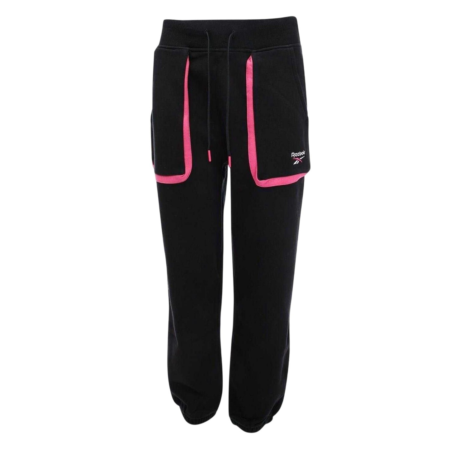 Black - Front - Reebok Womens-Ladies Logo Jogging Bottoms
