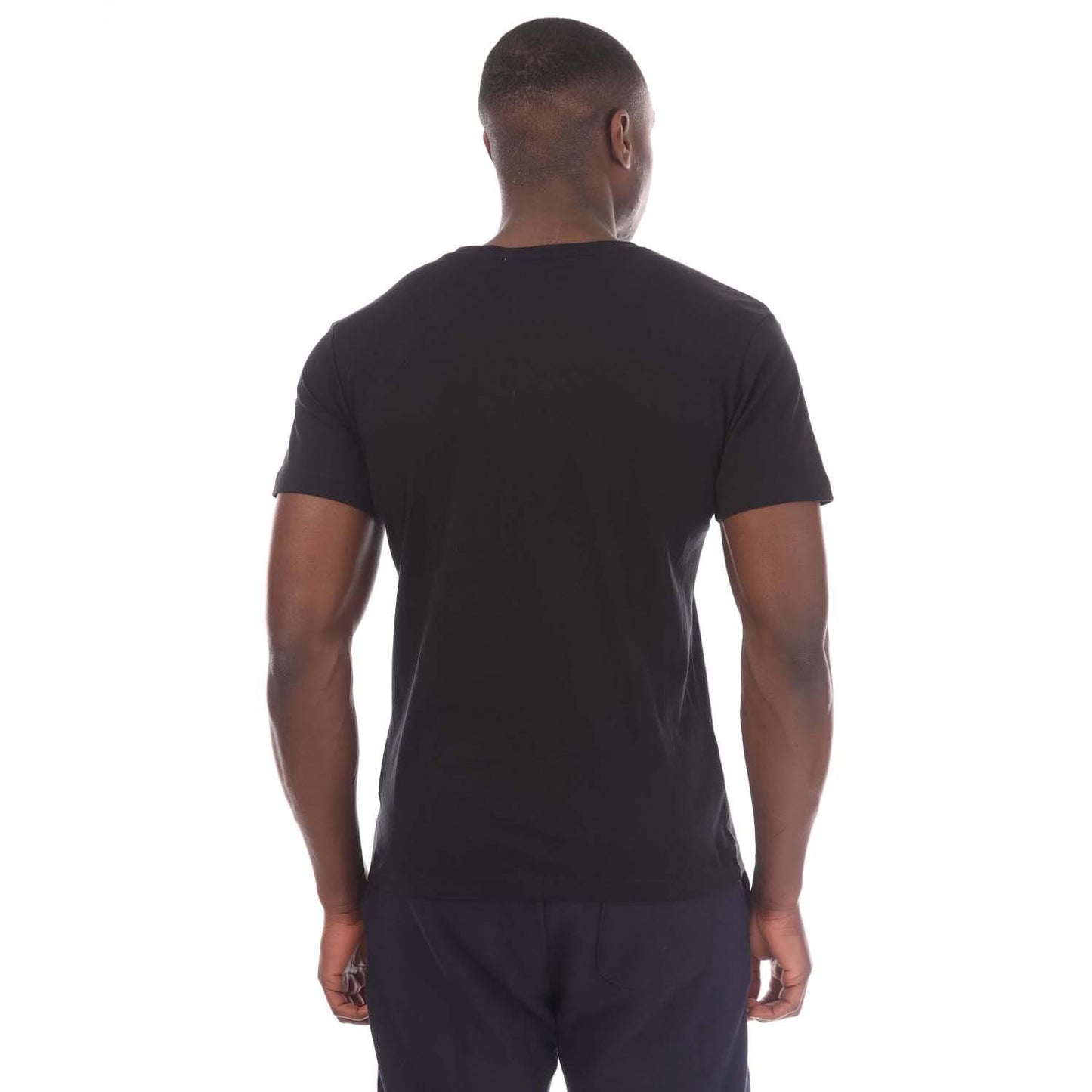 Black - Back - Calvin Klein Mens Logo Pocket T-Shirt