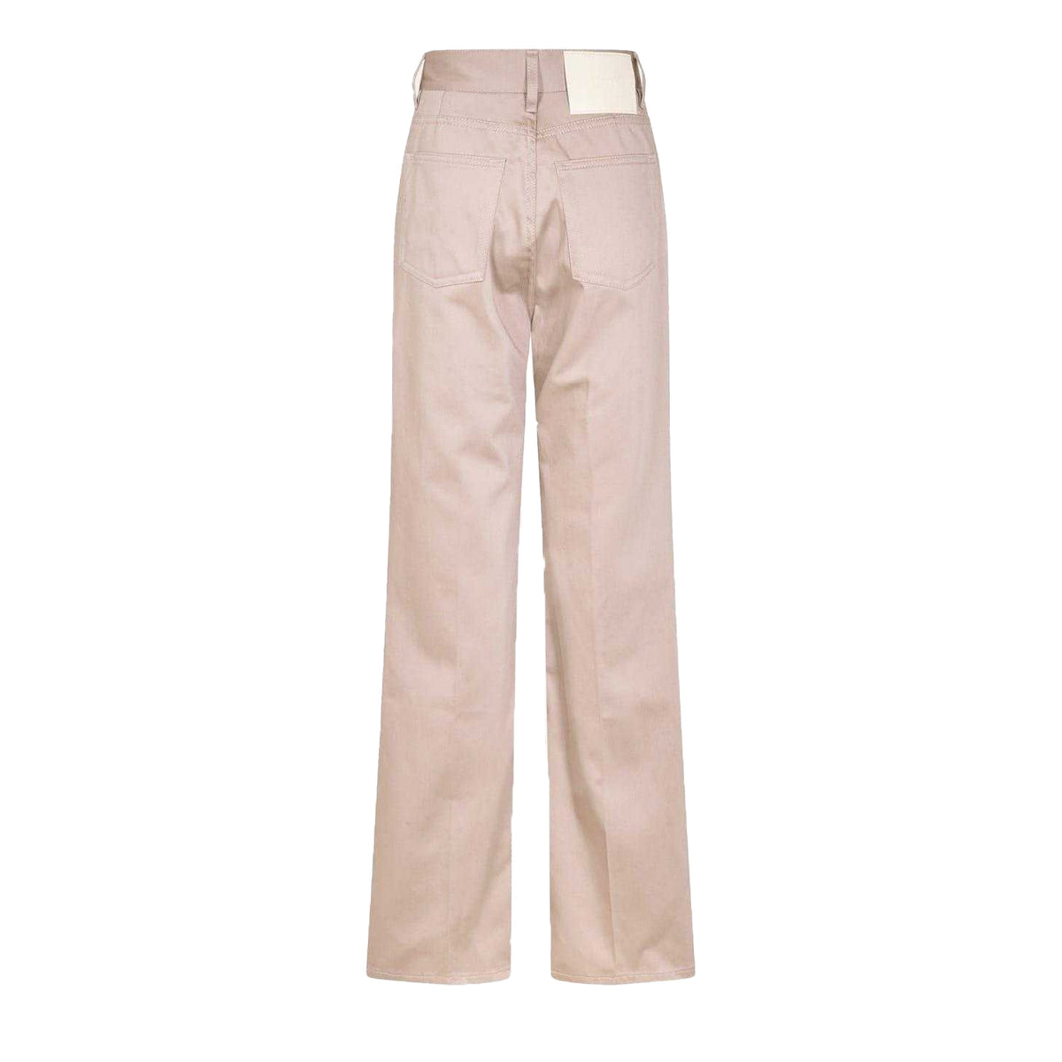 Light Beige - Back - Ami Paris Womens-Ladies Denim 5 Pockets Flared Jeans