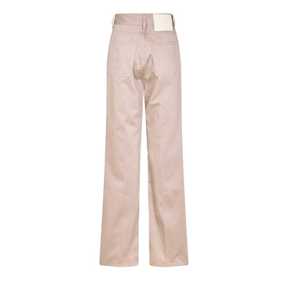 Light Beige - Back - Ami Paris Womens-Ladies Denim 5 Pockets Flared Jeans