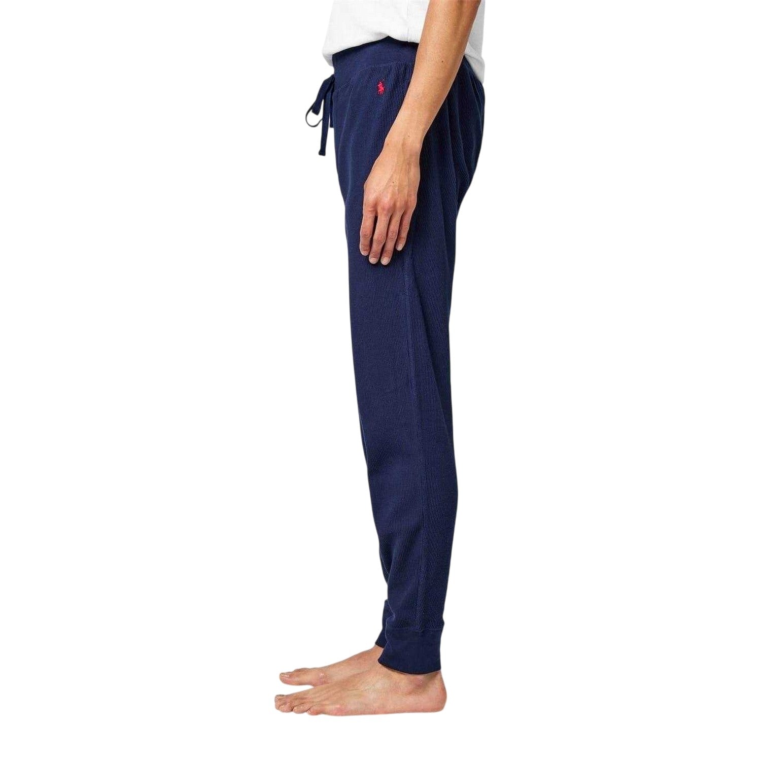 Navy - Side - Ralph Lauren Mens Waffle Jogging Bottoms