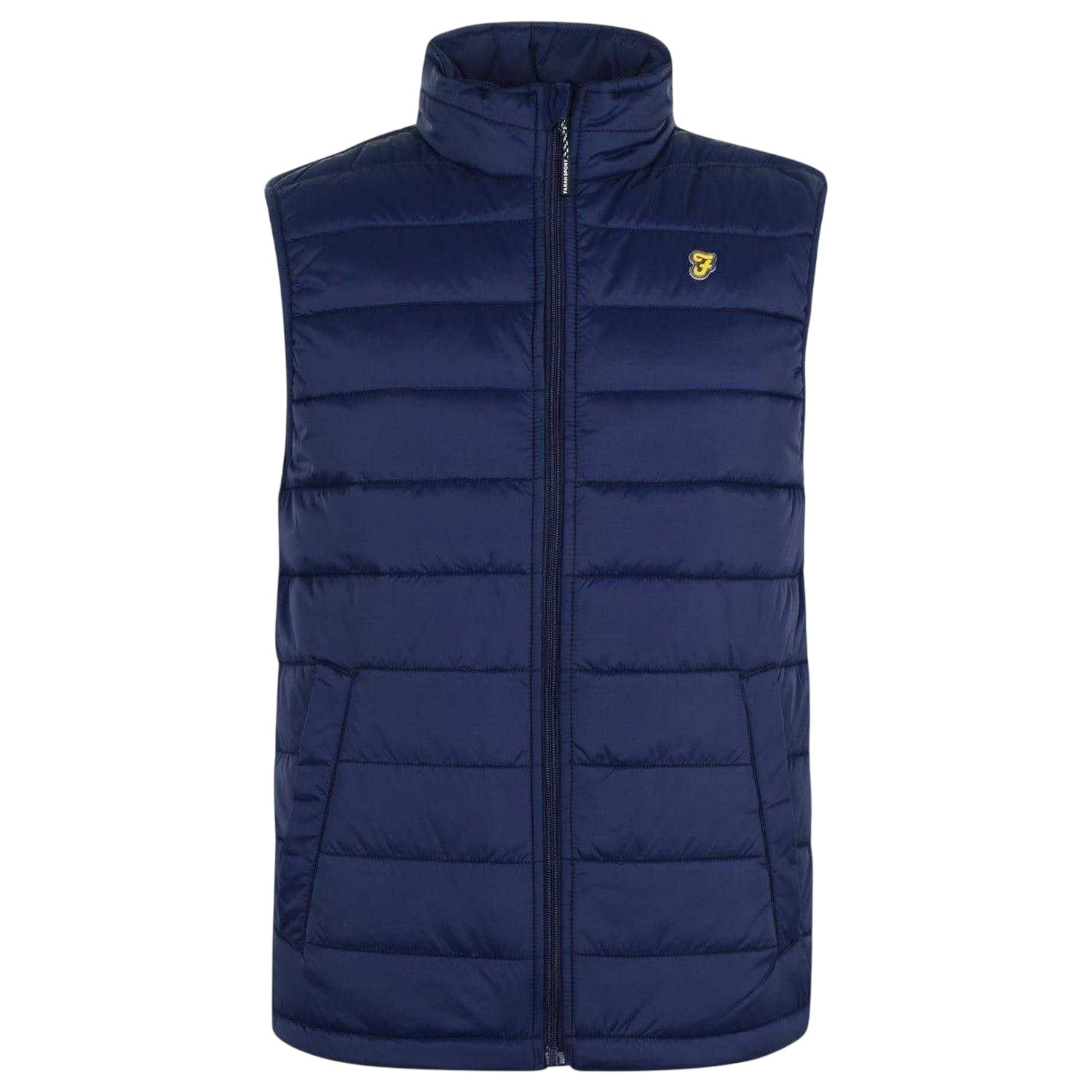 Yale Blue - Front - Farah Mens Dover Quilted Gilet