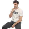 White - Side - Puma Mens Sportstyle Logo T-Shirt