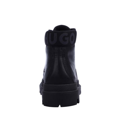 Black - Close up - Hugo Mens Graham Leather Ankle Boots