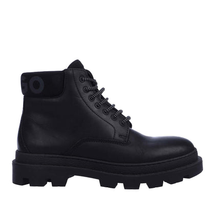 Black - Front - Hugo Mens Graham Leather Ankle Boots