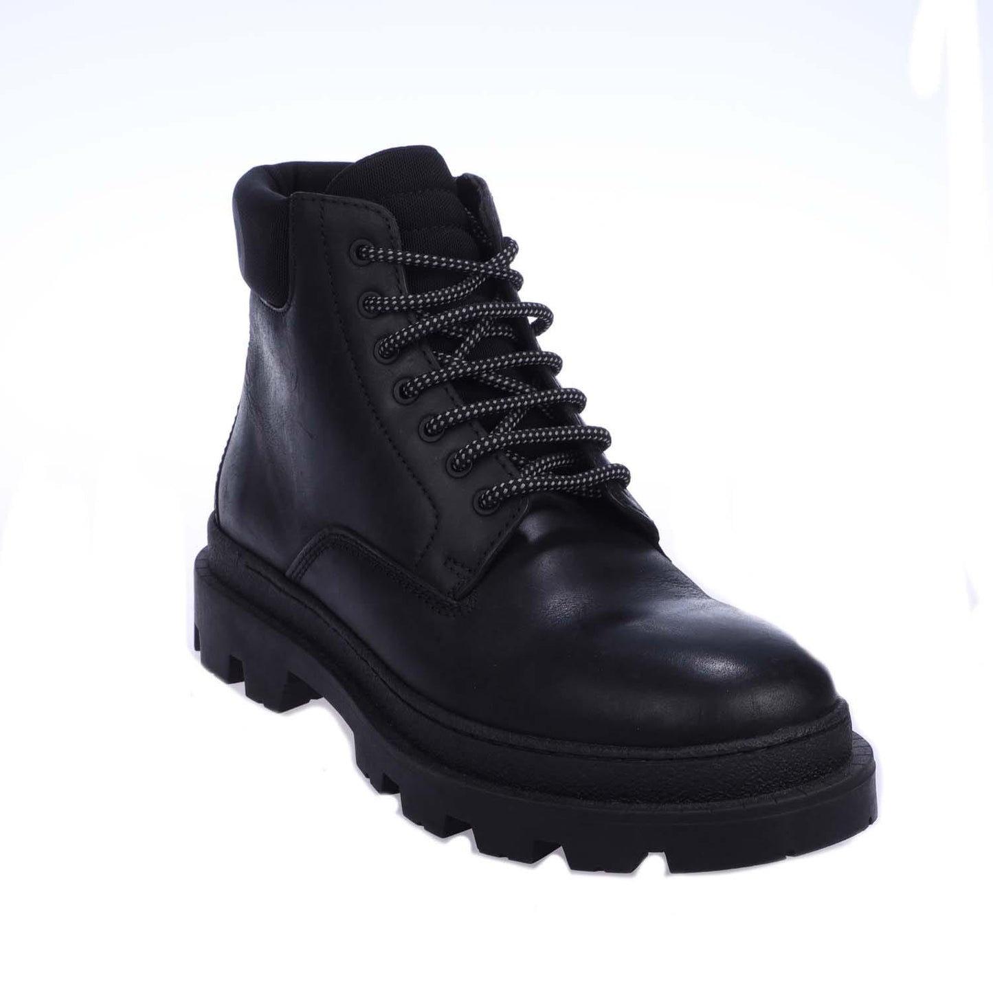Black - Back - Hugo Mens Graham Leather Ankle Boots