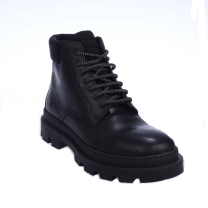 Black - Back - Hugo Mens Graham Leather Ankle Boots