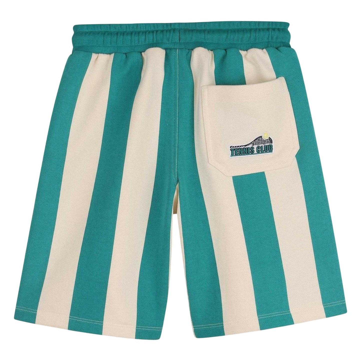 Green-White - Back - Kids Around Childrens-Kids Striped Chino Shorts