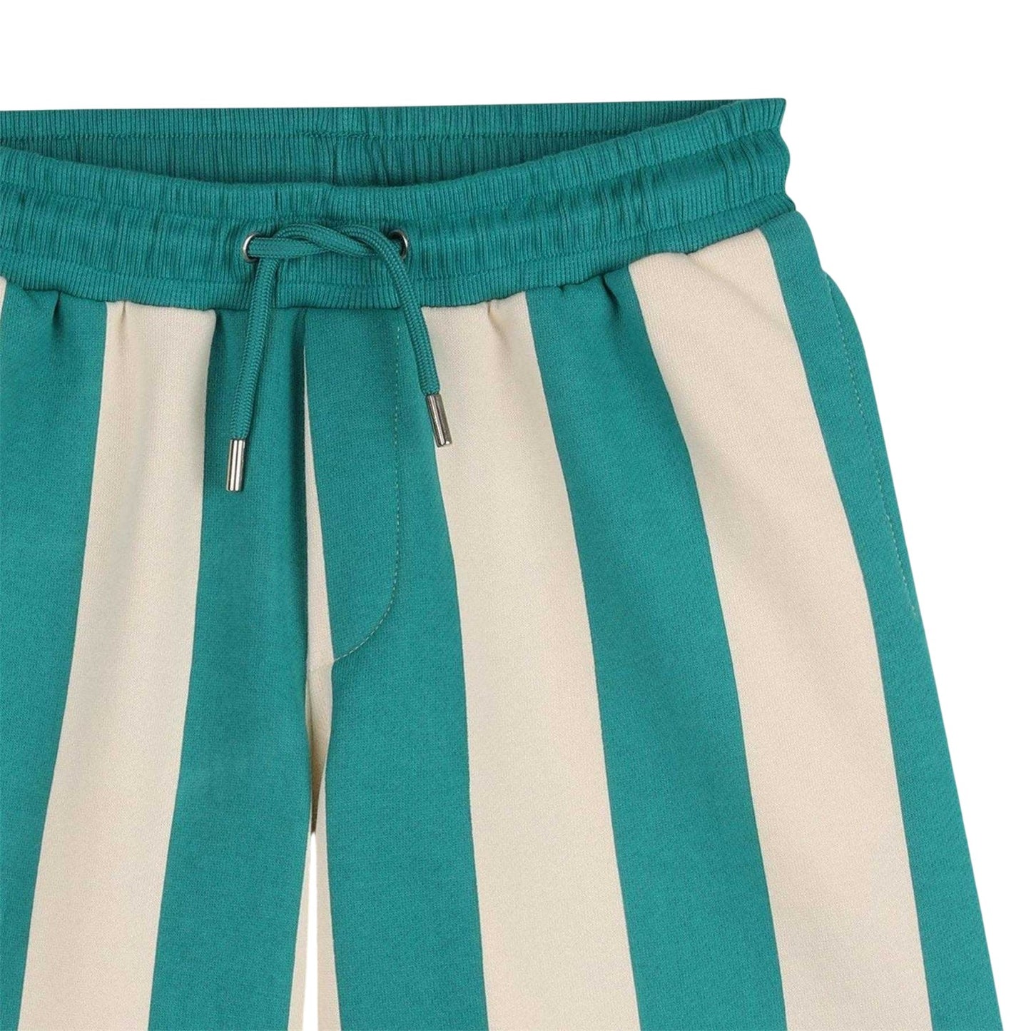 Green-White - Side - Kids Around Childrens-Kids Striped Chino Shorts