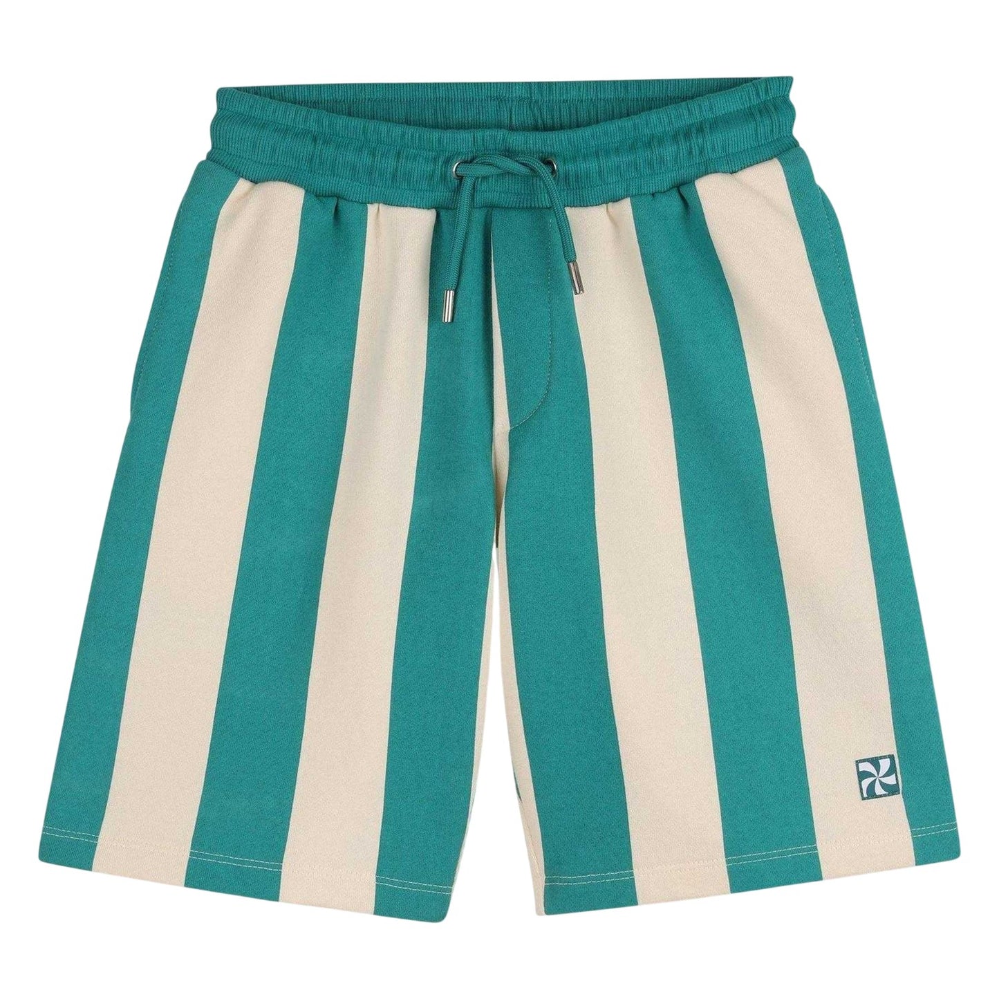 Green-White - Front - Kids Around Childrens-Kids Striped Chino Shorts