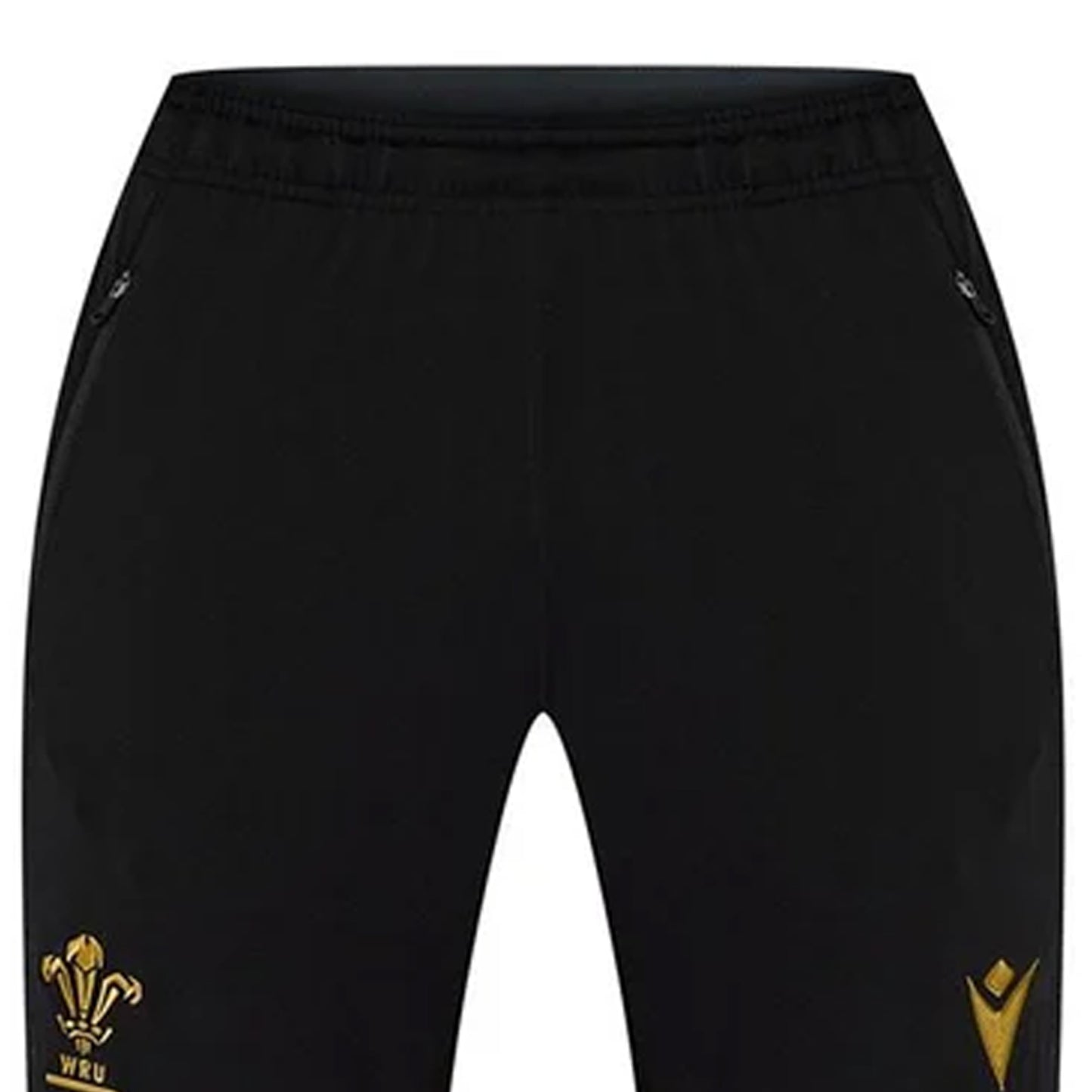 Gold - Side - Wales RU Mens Macron Tracksuit Bottoms