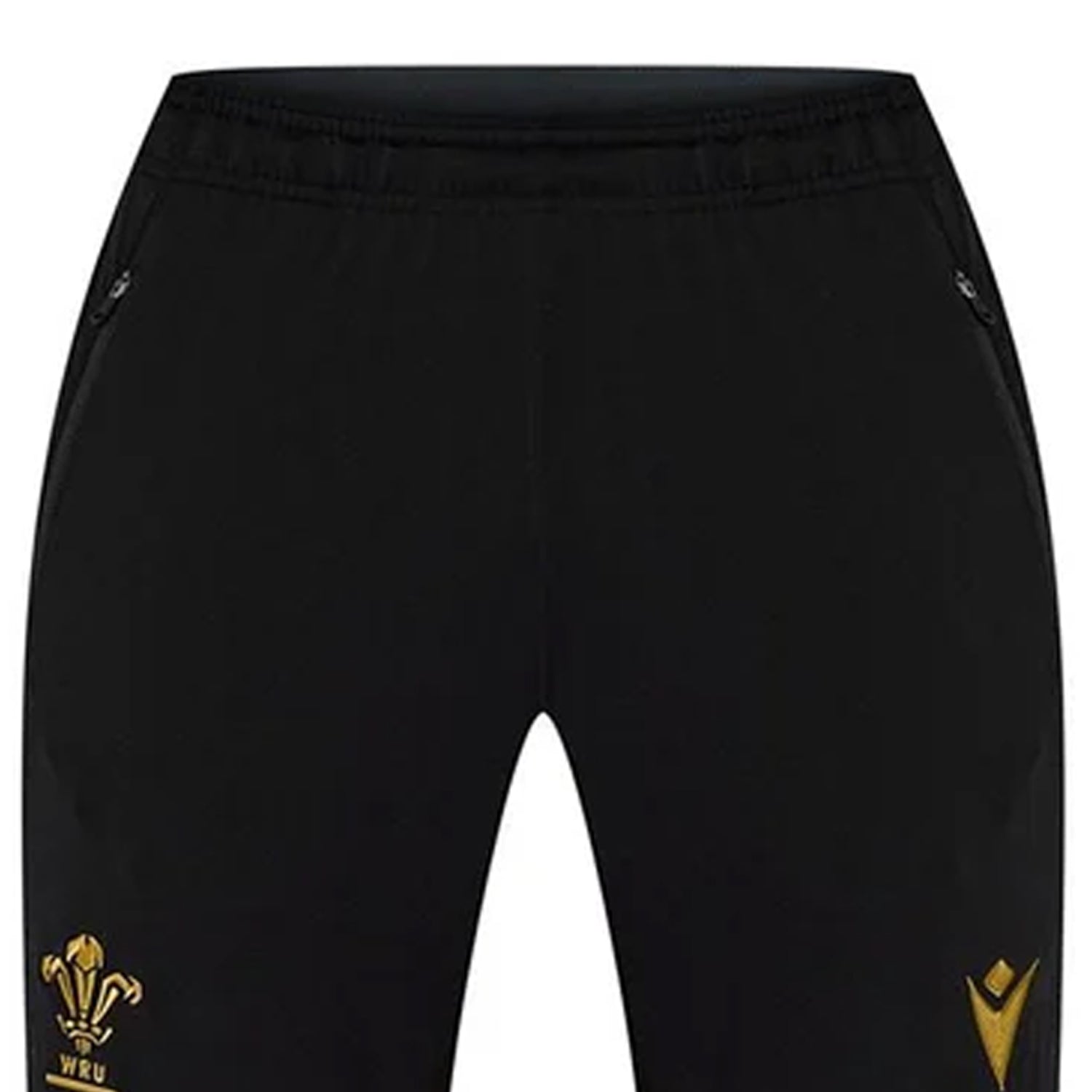 Gold - Side - Wales RU Mens Macron Tracksuit Bottoms